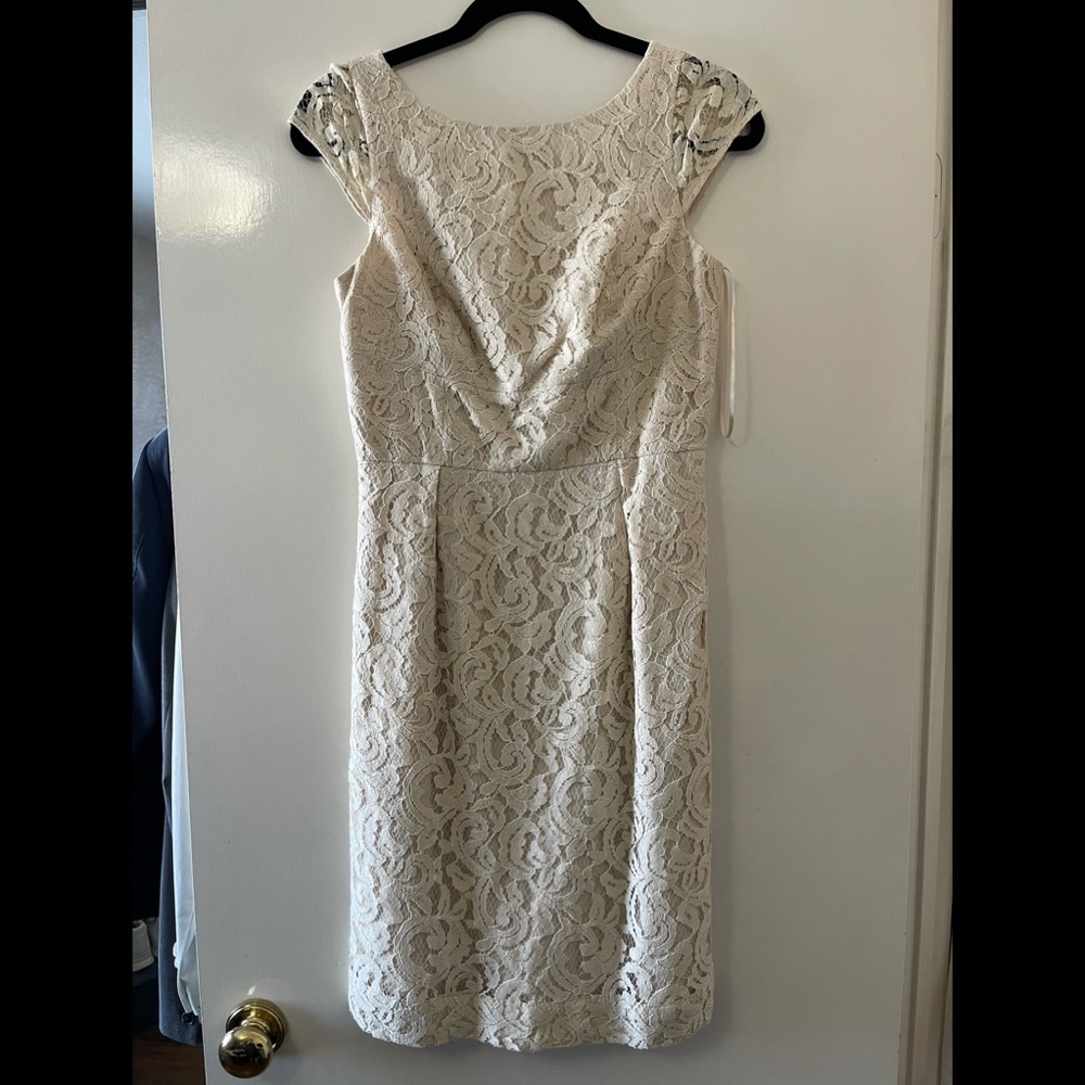 New J crew Lace Cream Dress sz 2